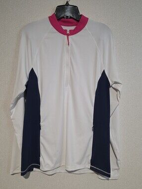 Title Nine Sunbuster 1/4 Zip Long Sleeve Sun Shirt Large Upf 50 Beach Lake
